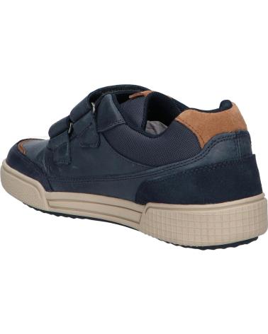 boy Trainers GEOX J16BCC 0CLFU J POSEIDO BOY  CF46N NAVY-COGNAC