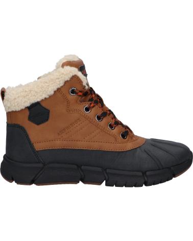 Man and boy Mid boots GEOX J269XE 0ME50 J FLEXYPER BOY B ABX  C0034 COGNAC-BLACK