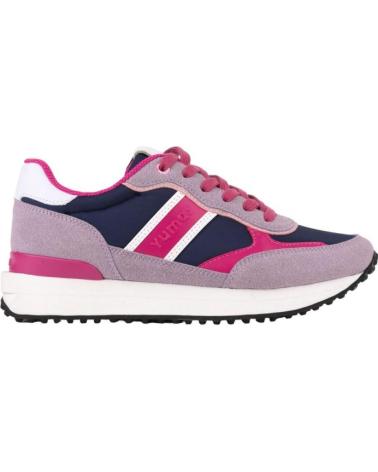 Zapatillas deporte YUMAS  de Mujer SNEAKER MUJER CASUAL PIEL - LILA- PLANTILLA CONFORT  MARINO