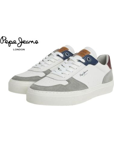 Scarpe sport PEPE JEANS  per Donna - ZAPATILLA YOGI STREET CASUAL PIEL -GRIS  BLANCO