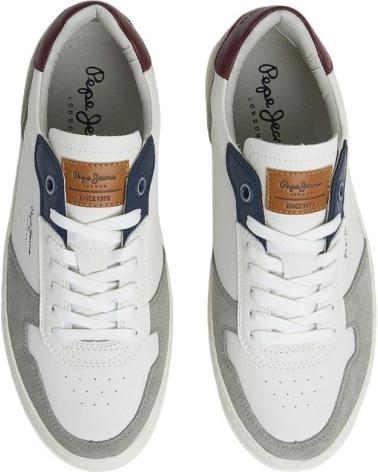 Scarpe sport PEPE JEANS  per Donna - ZAPATILLA YOGI STREET CASUAL PIEL -GRIS  BLANCO