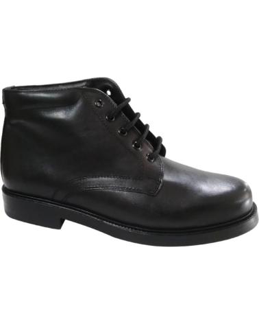 Botines CALZADOS ALMENA  de Hombre BOTA CABALLERO CORDONES FORRO PIEL  NEGRO