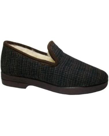 Chaussures CALZADOS ALMENA  pour Homme CRUAN ZAPATILLA DE CASA CABALLERO MARRON DORE  MARRóN