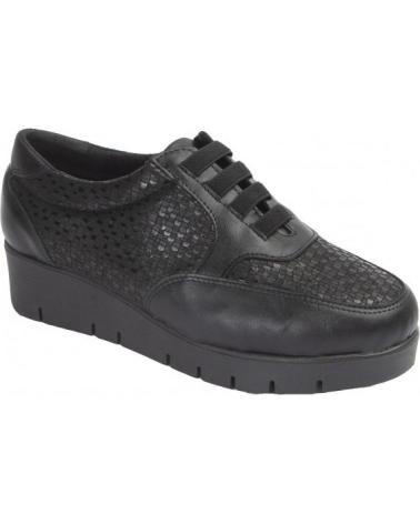 Zapatos DUENDY  de Mujer - ZAPATO MUJER - ELASTICOS PIEL-LICRA-CUNA CONFORT  NEGRO