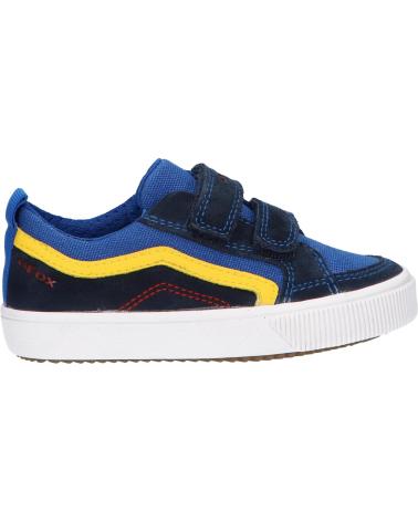 girl and boy sports shoes GEOX J152CA 02210  C0335 ROYAL-YELLOW