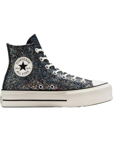 Sportschuhe CONVERSE  für Damen A09551C CHUCK TAYLOR ALL STAR LIFT PLATFORM GLITTER  INTO THE VOID-EGRET-BLACK