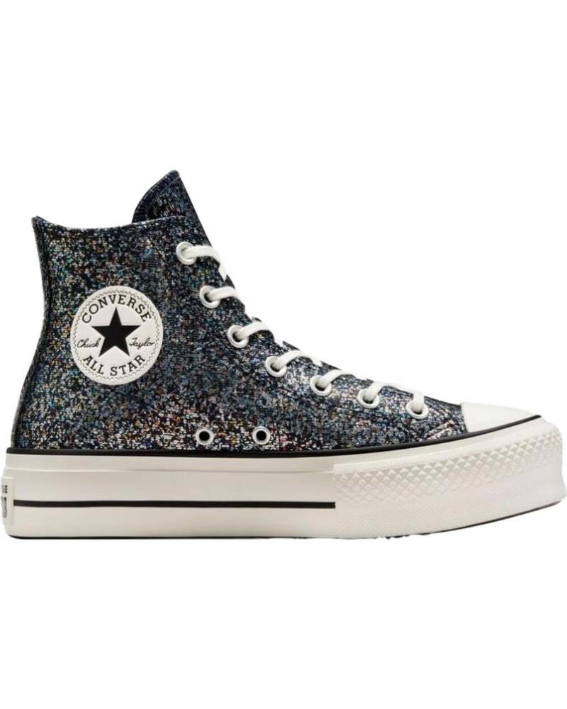 Sportschuhe CONVERSE  für Damen A09551C CHUCK TAYLOR ALL STAR LIFT PLATFORM GLITTER  INTO THE VOID-EGRET-BLACK
