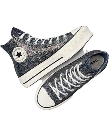 Sportschuhe CONVERSE  für Damen A09551C CHUCK TAYLOR ALL STAR LIFT PLATFORM GLITTER  INTO THE VOID-EGRET-BLACK