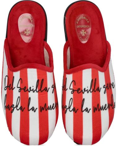 HERREN HAUSSCHUHE L&R SHOES LR SHOES 2050 SEVILLA STREIFEN WEISS-ROT BLANCO-ROJO