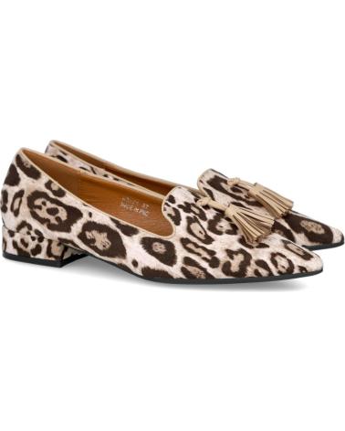 Sapatos L&R SHOES  de Mulher LR SHOES MBA21 BAILARINAS CON BORLAS CON ESTAMPADO ANIMAL PR  BEIGE