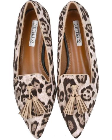 Sapatos L&R SHOES  de Mulher LR SHOES MBA21 BAILARINAS CON BORLAS CON ESTAMPADO ANIMAL PR  BEIGE