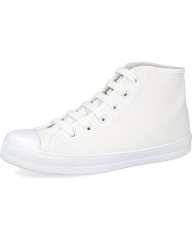 Zapatillas deporte L&R SHOES  de Mujer y Hombre 0388 BOTAS LONA COSTALERO HOMBRE  BLANCO