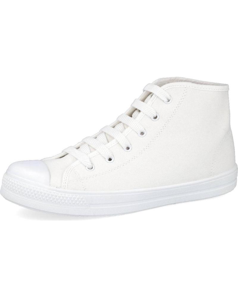 Zapatillas deporte L&R SHOES  de Mujer y Hombre 0388 BOTAS LONA COSTALERO HOMBRE  BLANCO
