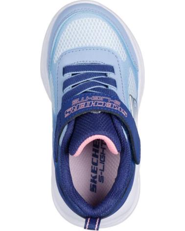 SKECHERS ZAPATILLA DE LUCES PARA NINA 303714 COLOR AZUL