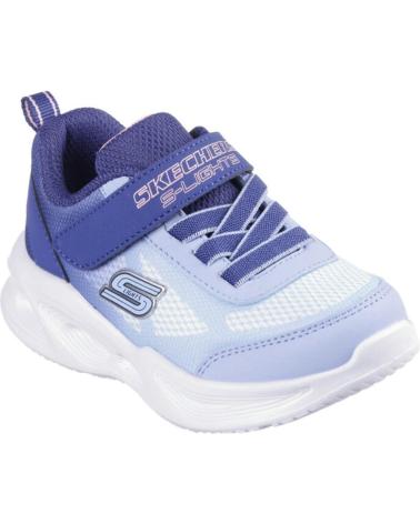 SKECHERS ZAPATILLA DE LUCES PARA NINA 303714 COLOR AZUL