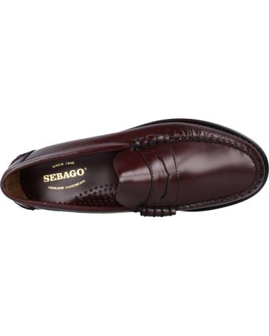 Scarpe SEBAGO  per Uomo MOCASINES HOMBRE MODELO B76654 COLOR BURDEOS  GRANATE