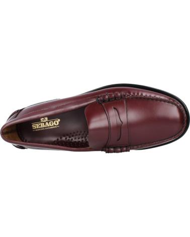 Zapatos SEBAGO  de Hombre MOCASINES HOMBRE MODELO 7000300W ANCHO ESPECIAL COLOR BURDEO  A2IGARNET