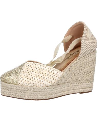 Sandales pour Femme L&R SHOES LR SHOES 5108 ALPARGATAS DE ESPARTO CON CINTAS PARA MUJER ORO BEIGE