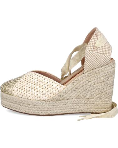 Sandales pour Femme L&R SHOES LR SHOES 5108 ALPARGATAS DE ESPARTO CON CINTAS PARA MUJER ORO BEIGE