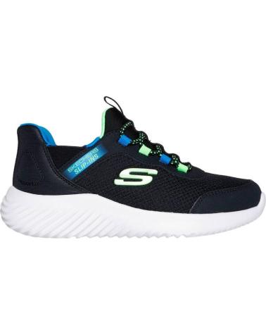 SKECHERS SLIP-INS BOUNDER BRISK 403822L BLACK/LIME SNEAKERS NEGRO