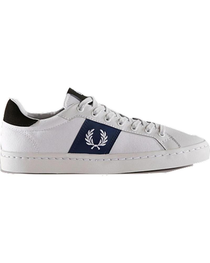 Man sports shoes FRED PERRY LAWN LEATHER-CANVAS MULTICOLOR Man sports shoes FRED PERRY LAWN LEATHER-CANVAS MULTICOLOR