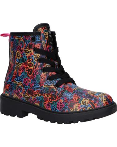 girl boots GEOX J2620D 00004 J CASEY C9240 BLACK-MULTICOLOR