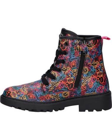 girl boots GEOX J2620D 00004 J CASEY C9240 BLACK-MULTICOLOR