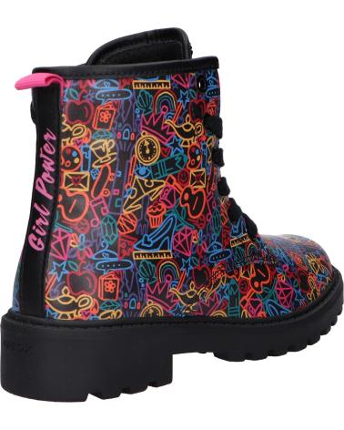 girl boots GEOX J2620D 00004 J CASEY C9240 BLACK-MULTICOLOR