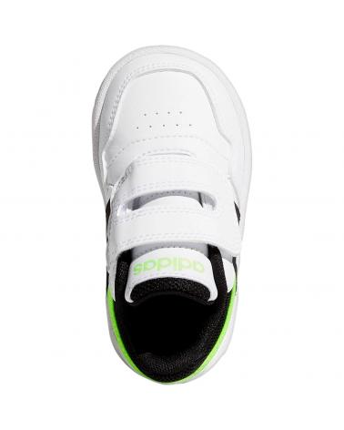 ZAPATILLAS ADIDAS HOOPS 3.0 CF GW0441 BLANCAS CON VELCRO PARA NIÑOS BLANCO