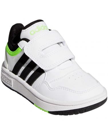 ZAPATILLAS ADIDAS HOOPS 3.0 CF GW0441 BLANCAS CON VELCRO PARA NIÑOS BLANCO