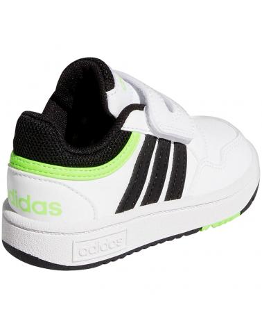 ZAPATILLAS ADIDAS HOOPS 3.0 CF GW0441 BLANCAS CON VELCRO PARA NIÑOS BLANCO