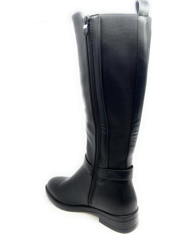 Botas CHIC VISION  de Mujer BOTA MUJER ALTA ELASTICO PLANA  NEGRO