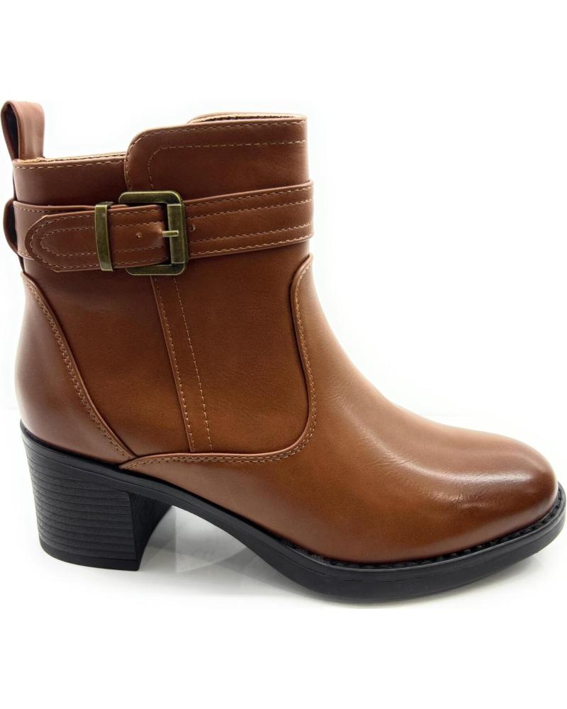 Botines CHIC VISION  de Mujer BOTIN MUJER TACON CREMALLERA HEBILLA  MARRóN