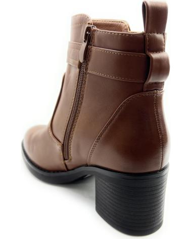 Botines CHIC VISION  de Mujer BOTIN MUJER TACON CREMALLERA HEBILLA  MARRóN