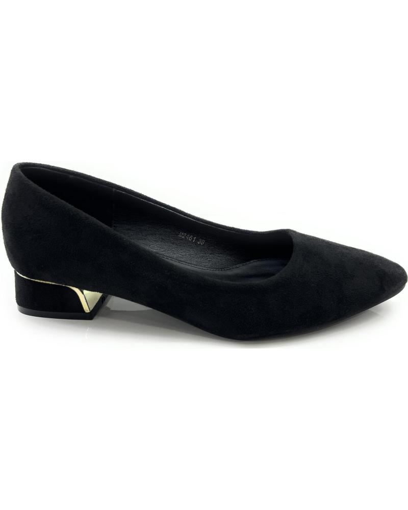 Zapatos de tacón KISS LEISS  de Mujer SALONES MUJER TACON BAJO VESTIR  NEGRO