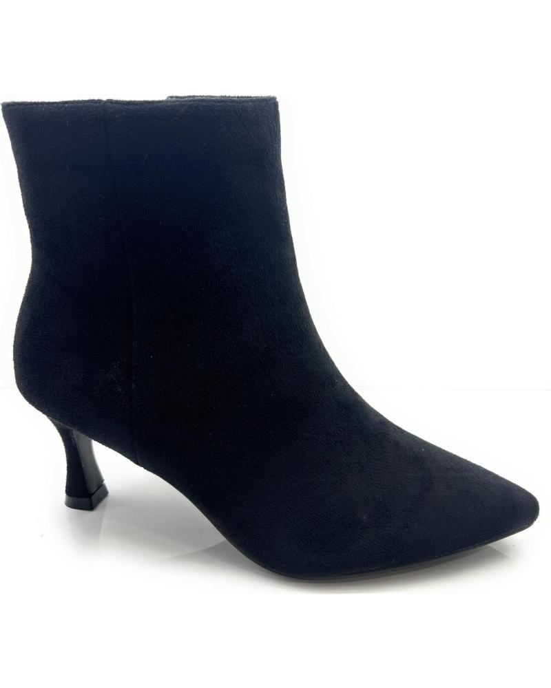 Botines KISS LEISS  de Mujer BOTINES MUJER TACON PUNTA FINA ANTE  NEGRO