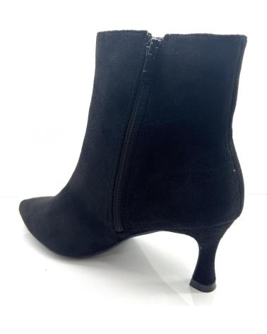 Botines KISS LEISS  de Mujer BOTINES MUJER TACON PUNTA FINA ANTE  NEGRO