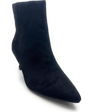 Botines KISS LEISS  de Mujer BOTINES MUJER TACON PUNTA FINA ANTE  NEGRO