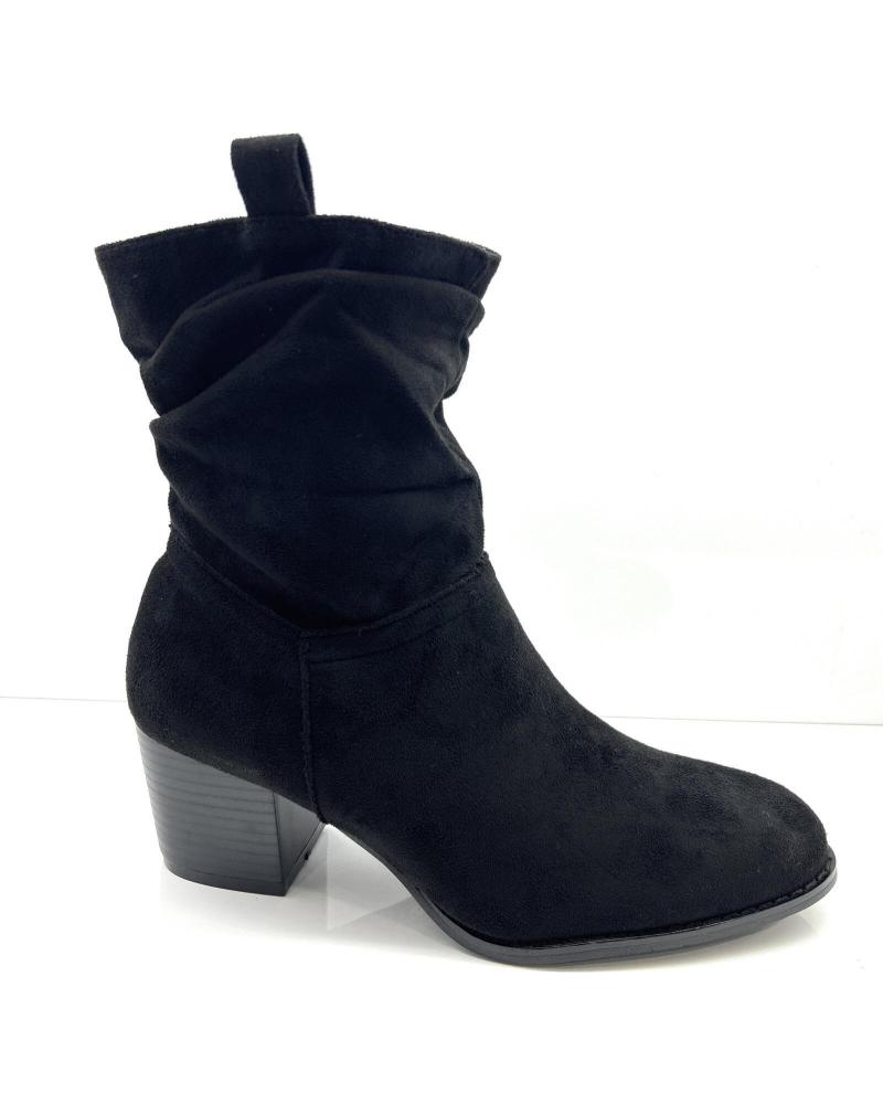 Botas KISS LEISS  de Mujer BOTIN MUJER ARRUGADA TACON ANTELINA  NEGRO