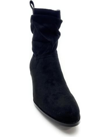 Botas KISS LEISS  de Mujer BOTIN MUJER ARRUGADA TACON ANTELINA  NEGRO