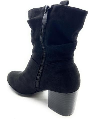Botas KISS LEISS  de Mujer BOTIN MUJER ARRUGADA TACON ANTELINA  NEGRO