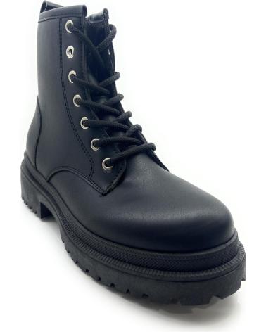 Botines KISS LEISS  de Mujer BOTA MILITAR MUJER CORDON-CREMALLERA  NEGRO