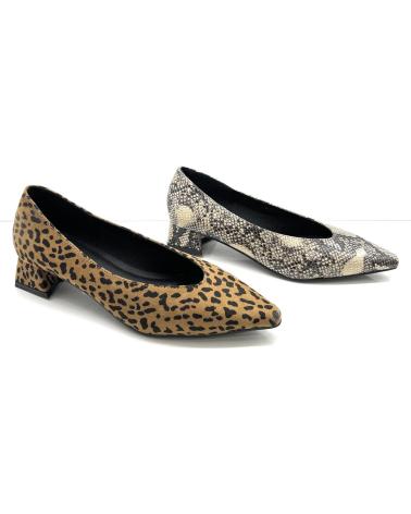 Woman Flat shoes CHIC VISION SALON MUJER TACON BAJO ANCHO SERPIENTE-L  VARIOS COLORES