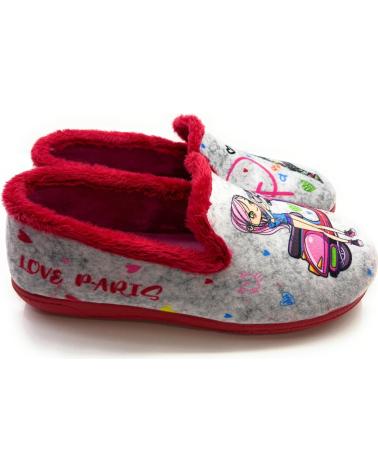 Calzado de casa CHIC VISION  de Mujer ZAPATILLAS CASA MUJER CERRADASLOVE PARI  ROJO
