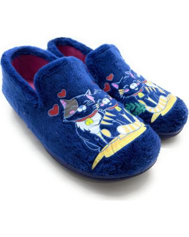 Pantufas CHIC VISION  de Mulher ZAPATILLAS CASA MUJER CERRADA CONFORT G  AZUL