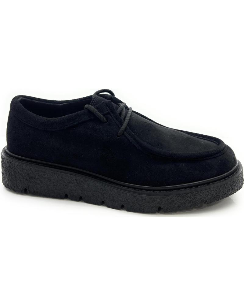 Woman shoes CHIC VISION ZAPATOS CORDON ANTE WALABI PISO CREPE  NEGRO