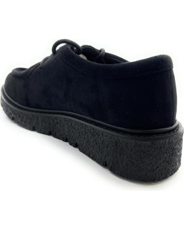 Woman shoes CHIC VISION ZAPATOS CORDON ANTE WALABI PISO CREPE  NEGRO