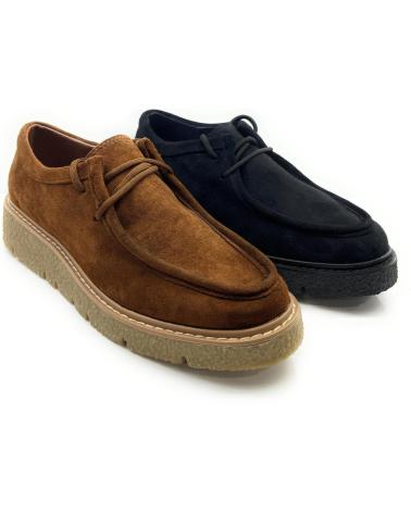 Woman shoes CHIC VISION ZAPATOS CORDON ANTE WALABI PISO CREPE  NEGRO