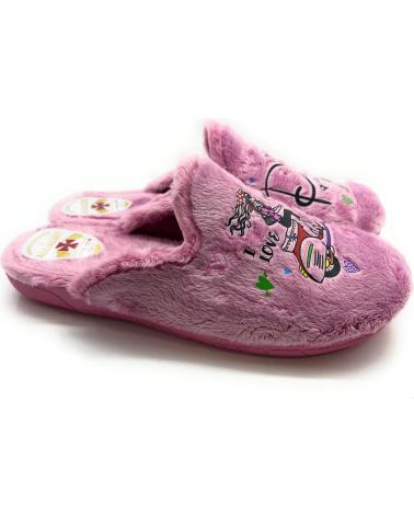 Calzado de casa CHIC VISION  de Mujer ZAPATILLAS CASA MUJER CONFORT ILOVE PAR  ROSA