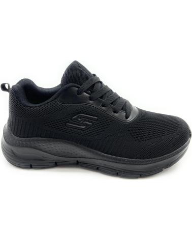 Sapatilhas CHIC VISION  de Homem DEPORTES MUJER RELAX CORDON RUNNING  NEGRO